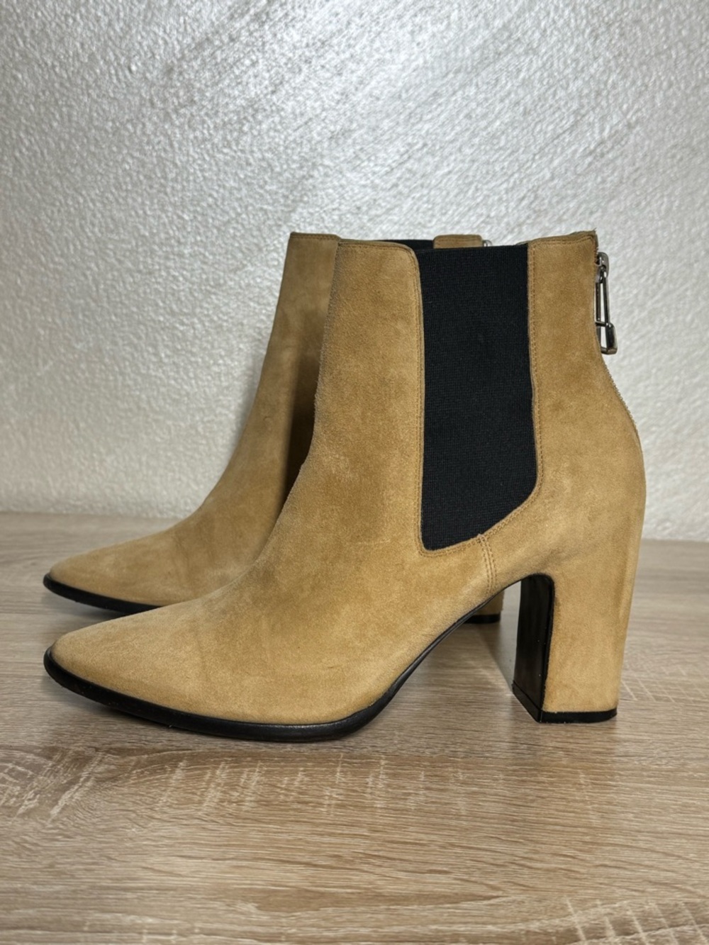 Balenciaga Beige Suede Charlotte Ankle Boots Size EU 39 US 9